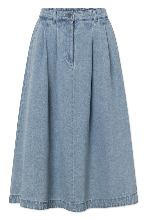 RUE DETOKYO PEN DENIM SKIRT LIGHT DENIM